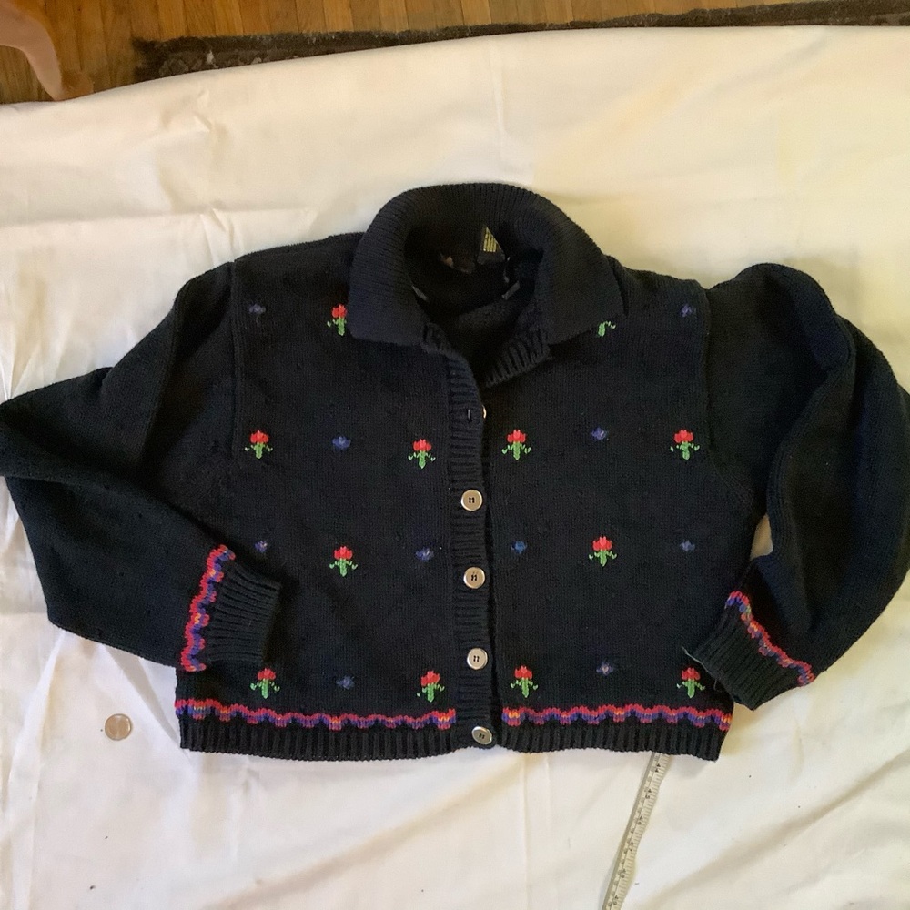 Vintage Lizwear cotton crop sweater